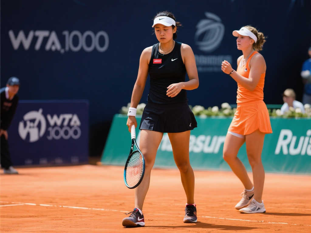 状态待调整！王曦雨连输两盘不敌鲁斯，无缘罗马站WTA1000女单正赛